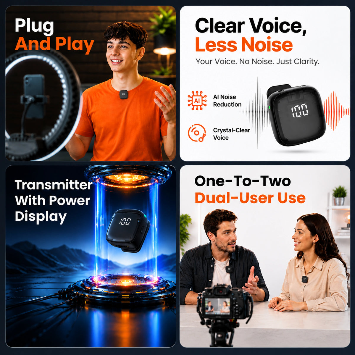 Wireless Mini Microphone Plug and Play