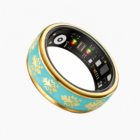 Mars Ring Health Tracker for Women & Men, Sleep Exercise Health Monitoring, Daily Tracking, iOS/Android Compatible, IP68 Waterproof, No Subscription Required, 5‑Day Battery Life
