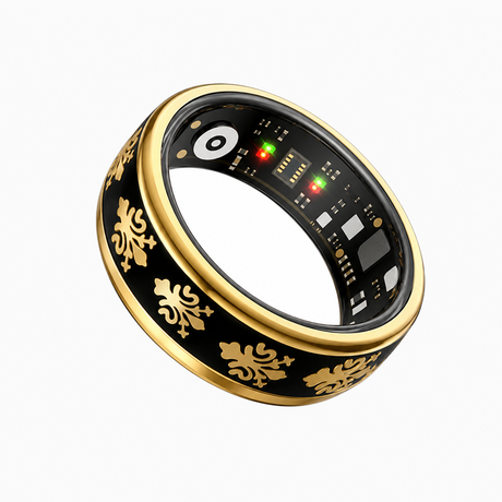 Mars Ring Health Tracker for Women & Men, Sleep Exercise Health Monitoring, Daily Tracking, iOS/Android Compatible, IP68 Waterproof, No Subscription Required, 5‑Day Battery Life