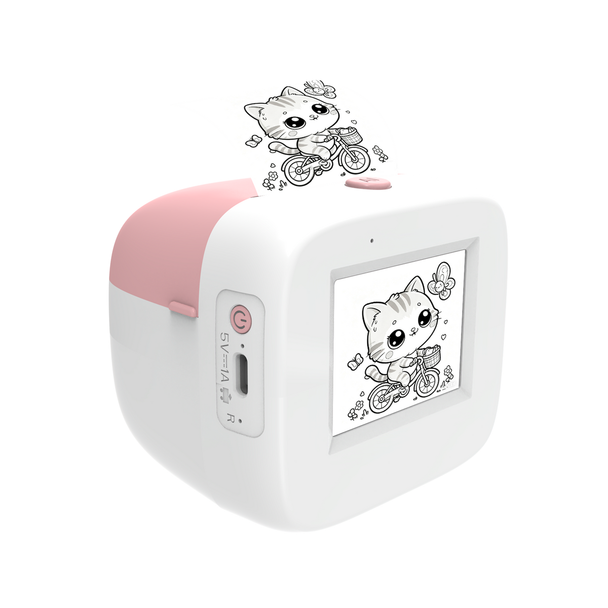 Mars AI Voice Powered Sticker Maker AI Voice Thermal Printer 200DPI Wireless Portable Mini Printer for Kids Thermal Sticker Maker