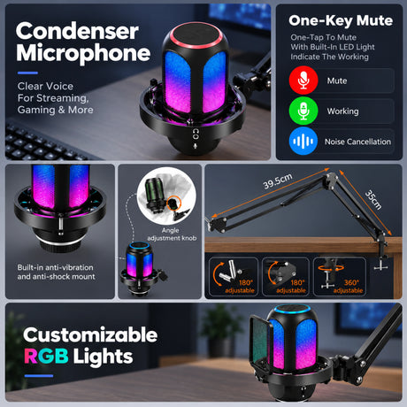 Boom Arm Stand for Condenser Microphone