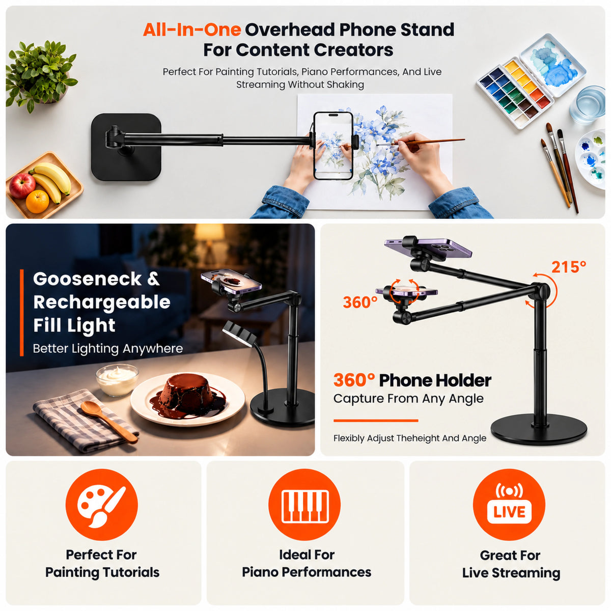 Overhead Phone Stand