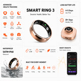 Mars Smart Ring Gen3 Health Tracker for Women & Men, Fitness Ring